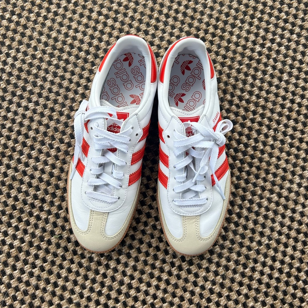 Adidas Samba Shoes in Solar Red - Picture 6 of 11